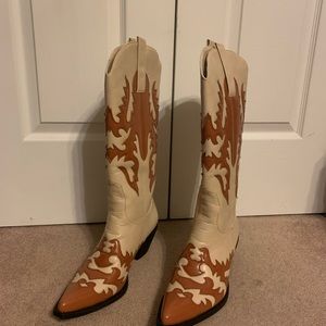 Brown and Tan Cowboy Boots size 11